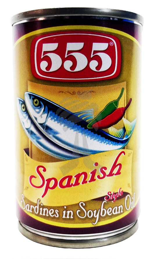 555 Sardines Spanish Sardines in Soybean Oil 155g