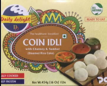 Daily Delight Coin Idli with Chutney & Sambar 454g