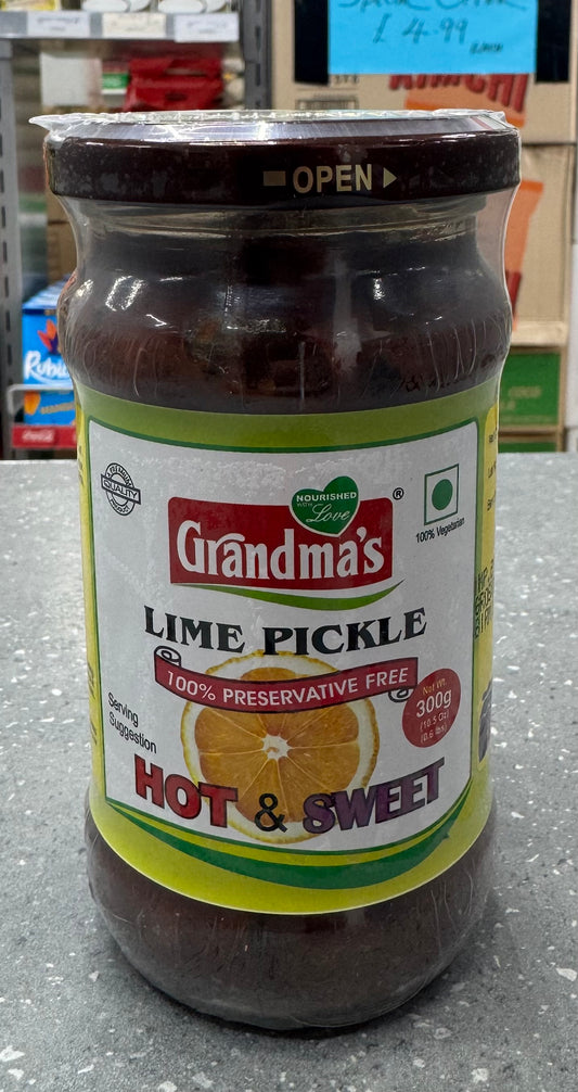 Grandma's Pickle Hot & Sweet Lime 300g