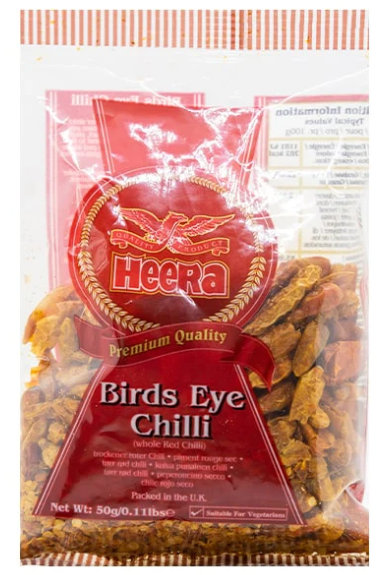 Heera Birds Eye Chilli 50g
