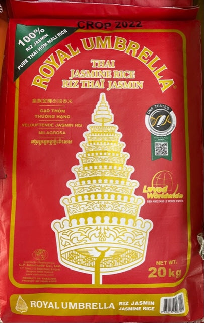 Royal Umbrella Thai Jasmine Rice 20kg