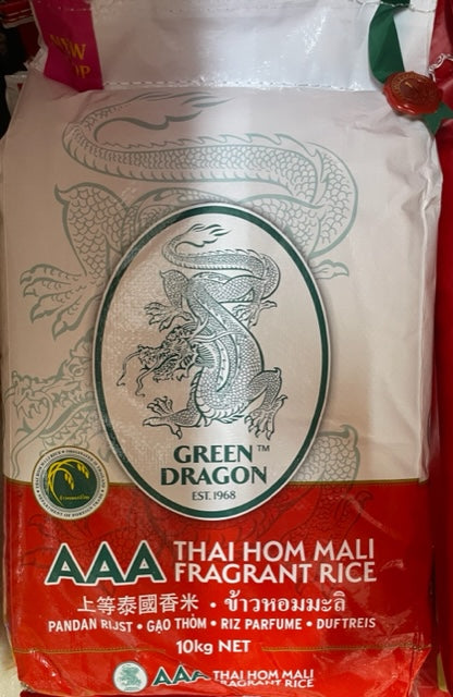 Green Dragon Thai Hom Mali Fragrant Rice 10kg