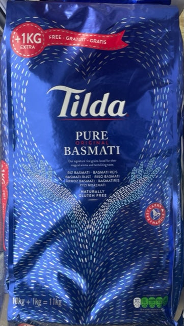 Tilda Pure Basmati 10kg (+1 kg extra)